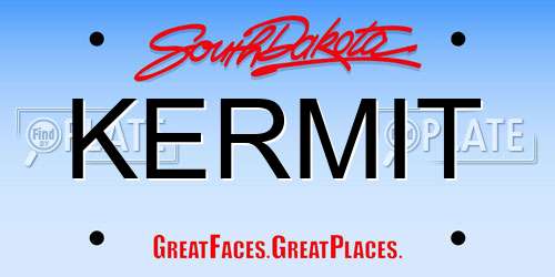 KERMIT South Dakota License Plate