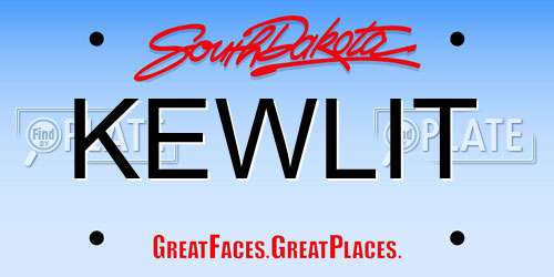 KEWLIT South Dakota License Plate