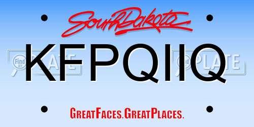 KFPQIIQ South Dakota License Plate