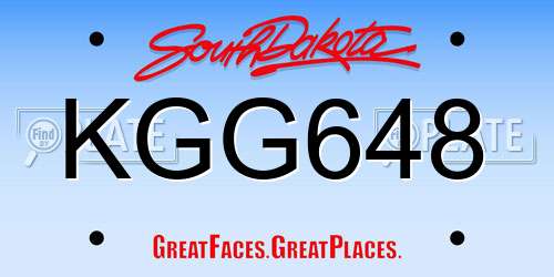 KGG648 South Dakota License Plate