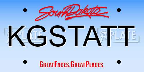 KGSTATT South Dakota License Plate