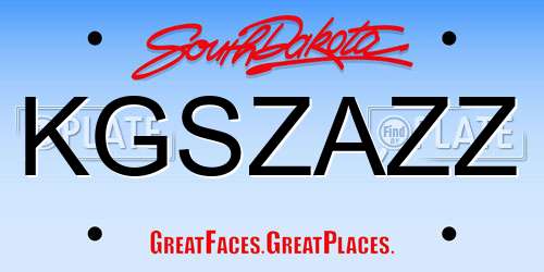 KGSZAZZ South Dakota License Plate