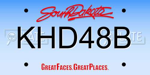 KHD48B South Dakota License Plate