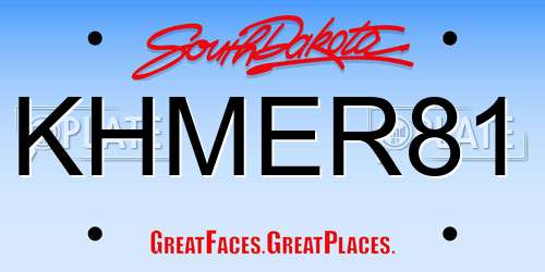 KHMER81 South Dakota License Plate