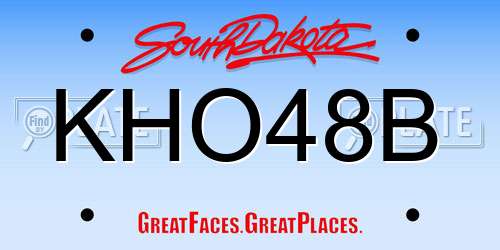 KHO48B South Dakota License Plate