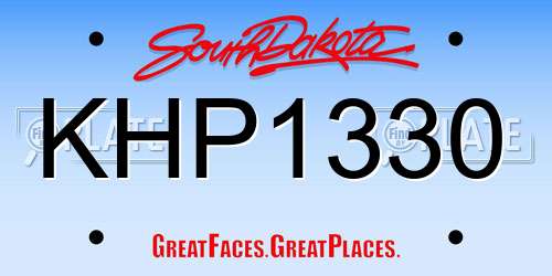 KHP1330 South Dakota License Plate
