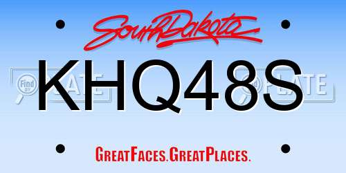 KHQ48S South Dakota License Plate