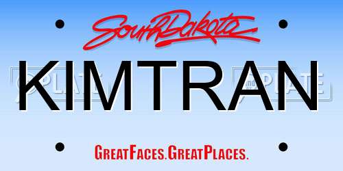 KIMTRAN South Dakota License Plate