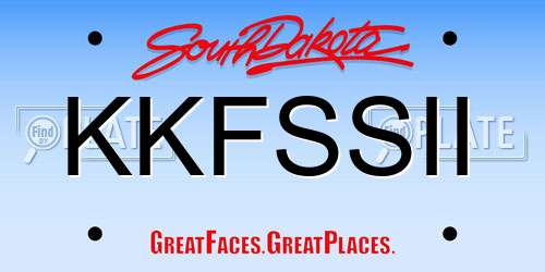 KKFSSII South Dakota License Plate