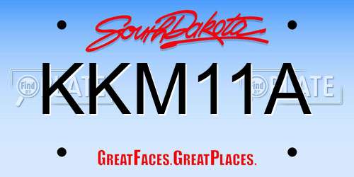 KKM11A South Dakota License Plate