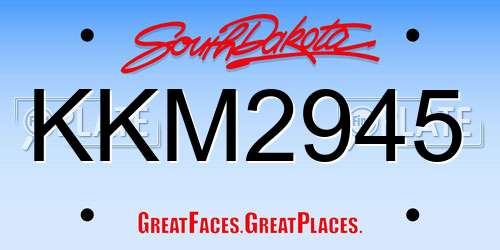 KKM2945 South Dakota License Plate