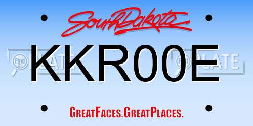 KKR00E South Dakota License Plate