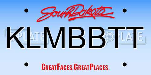 KLMBBTT South Dakota License Plate