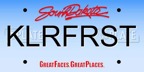 KLRFRST South Dakota License Plate
