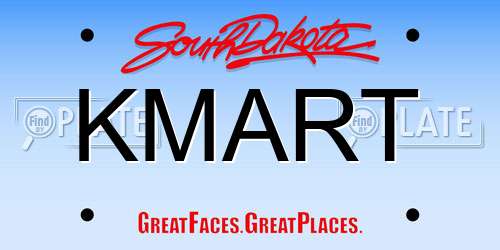 KMART South Dakota License Plate