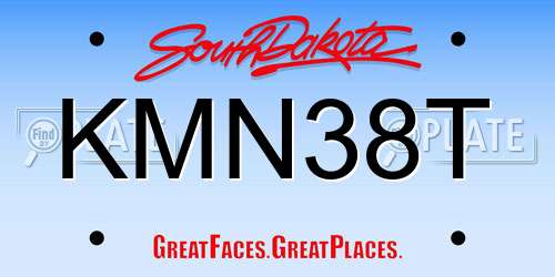 KMN38T South Dakota License Plate