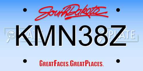 KMN38Z South Dakota License Plate