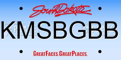 KMSBGBB South Dakota License Plate