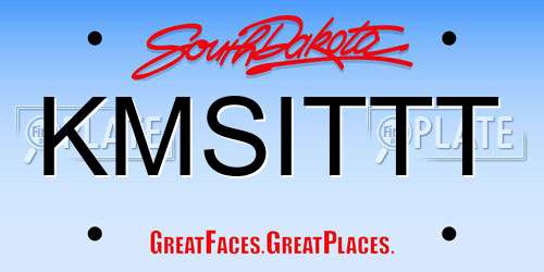 KMSITTT South Dakota License Plate