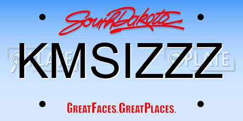 KMSIZZZ South Dakota License Plate