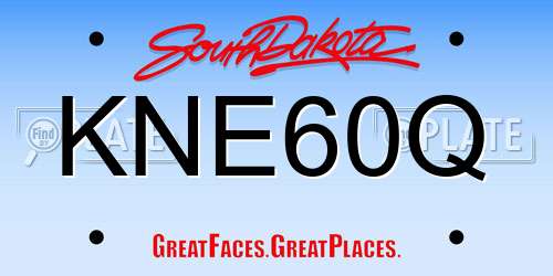 KNE60Q South Dakota License Plate