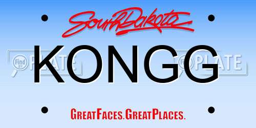KONGG South Dakota License Plate