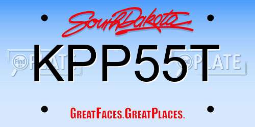 KPP55T South Dakota License Plate