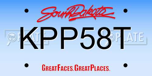 KPP58T South Dakota License Plate