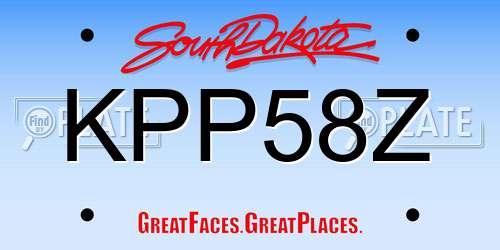 KPP58Z South Dakota License Plate