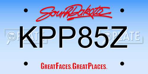 KPP85Z South Dakota License Plate
