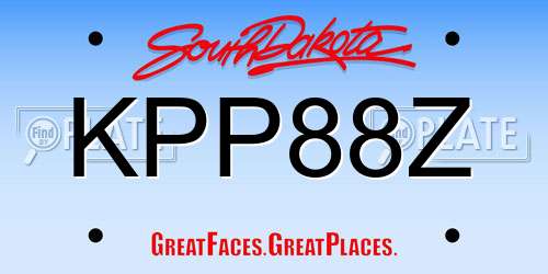 KPP88Z South Dakota License Plate