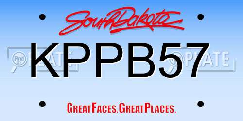 KPPB57 South Dakota License Plate