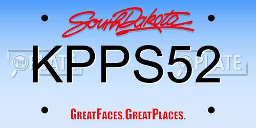 KPPS52 South Dakota License Plate