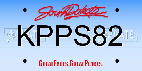 KPPS82 South Dakota License Plate