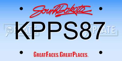 KPPS87 South Dakota License Plate