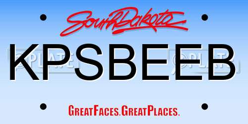 KPSBEEB South Dakota License Plate