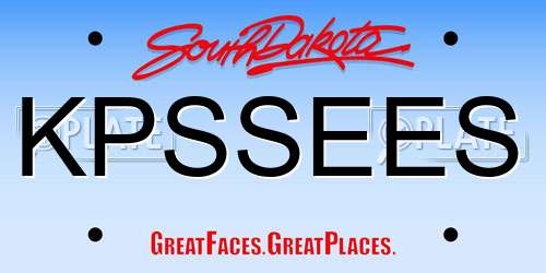 KPSSEES South Dakota License Plate