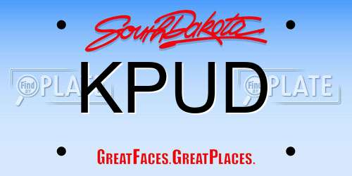 KPUD South Dakota License Plate