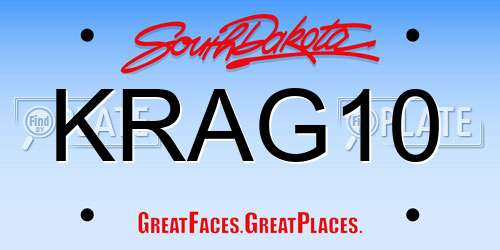 KRAG10 South Dakota License Plate