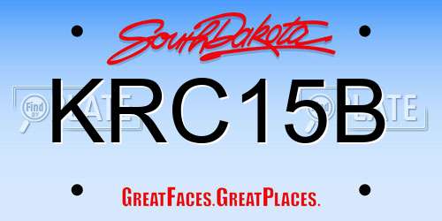 KRC15B South Dakota License Plate