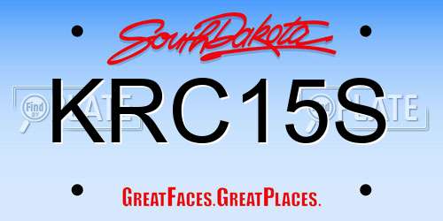 KRC15S South Dakota License Plate