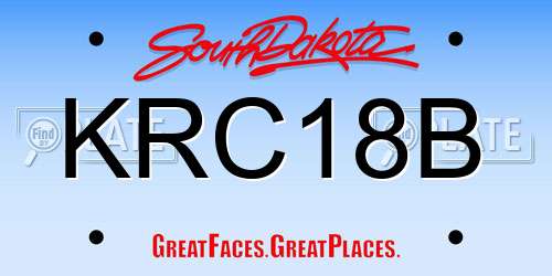 KRC18B South Dakota License Plate