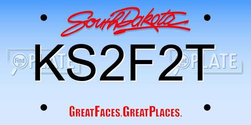 KS2F2T South Dakota License Plate