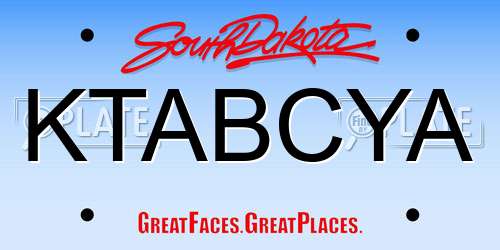 KTABCYA South Dakota License Plate