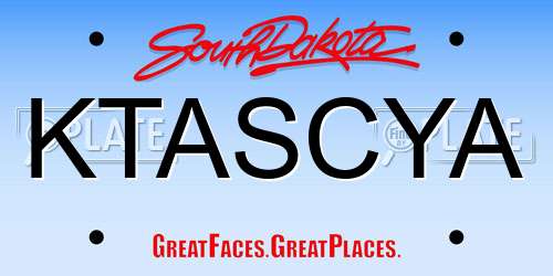 KTASCYA South Dakota License Plate