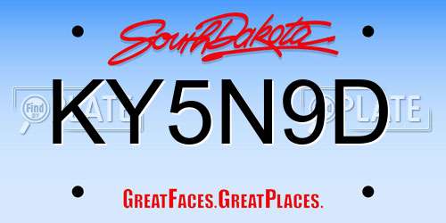 KY5N9D South Dakota License Plate
