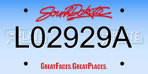 L02929A South Dakota License Plate