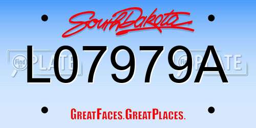 L07979A South Dakota License Plate