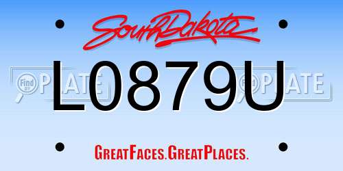 L0879U South Dakota License Plate