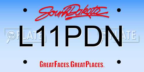 L11PDN South Dakota License Plate